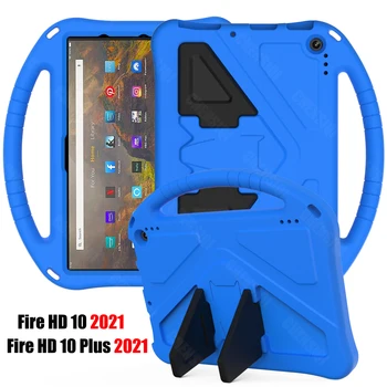 Puzdro pre Amazon Fire HD 10 2021 vydania 11. Generácie Deti EVA Ručné Stojan Tabletu Kryt pre Amazon Fire HD 10 Plus 10.1
