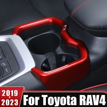 Auto Uhlíka Centrálne Ovládanie Prednej Rade Vody Pohár Rám Orezania Kryt Pre Toyota RAV4 RAV 4 XA50 2019 2020 2021 2022 2023 Príslušenstvo