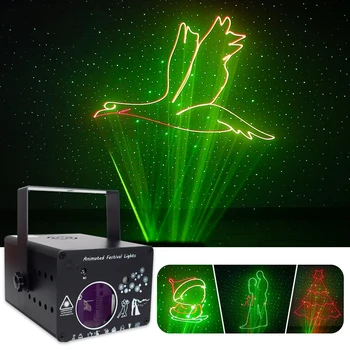 3D Full Farebný Laser Animácie Projekcie Svetla Vianočné Bar KtV Lúč Animácie Stage DJ Disk Laserové Svetlo