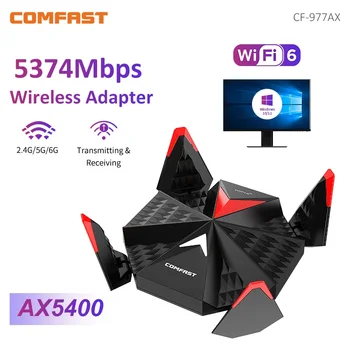 AX5400 USB WiFi Adaptér 6E 2.4 G&5G&6 G 5374Mbps Vysokej Rýchlosti USB3.0 Bezdrôtový Modul Typu C 802.11 ax WiFi6 Gaming Network Karty WPA3