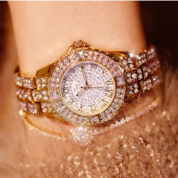 2023 Gold Diamond Ženy Hodinky Top Značky Luxusné Módne Drahokamu Dámske Náramkové Hodinky Quartz Darčeky Reloj Mujer