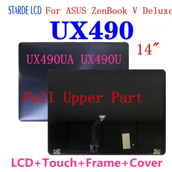 14.0 palcový LCD displej Pre ASUS ZenBook 3 Deluxe UX490 UX490U UX490UA Zostava Displeja s Krytom UX490 Hornej Časti Výmena Matrice