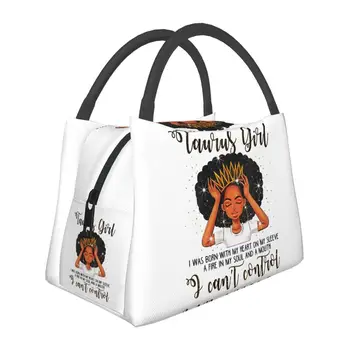 Africkej Ženy Čierny Dievča Izolované Obed Tote Bag Prenosný Chladič Tepelnej Bento Box Pre Prácu V Škole Piknik Jedlo Tote Tašky