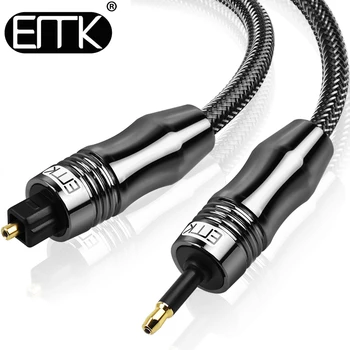 EMK Digitálny Zvuk Toslink na Mini Toslink Kábel 3,5 mm SPDIF Optický Kábel 3,5 do Optického Zvukového Kábla Adaptéra 1m 10m