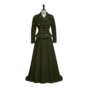 Stredoveké Viktoriánskej Steampunk Gotický Zelené Šaty Retro Vychádzkové Šaty Cirkus Retro Kostým Občianskej WarTheatre Kostým pre Ženy