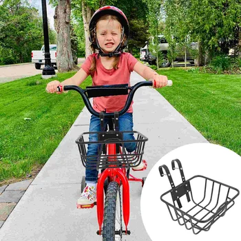 Black Skladovacie Koše Požičovňa Praktické Bicykli Jazda Na Bicykli Riadidlá Kovové Multifunkčné Dieťa
