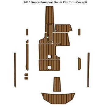 2013 Supra Sunsport Plávať Platformu Kokpitu Pad Loď EVA Pena Faux Teak Rohože