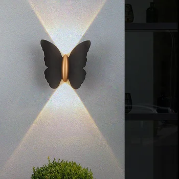 LED Vonkajšie Nepremokavé Stene Chodby Vstupné Dvere Znamenie Svetla Schodisko Svetlo Moderná Vila Nádvorie Motýľ Stenu Tvorivé Svietidlo