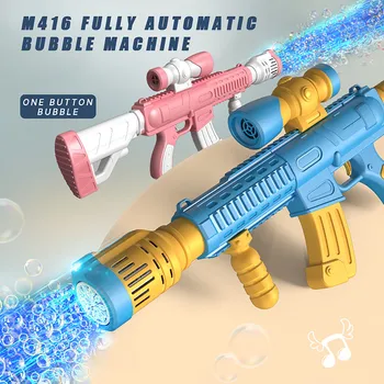 10holes Gatling Bublina Stroj pre Deti Automatické Bazooka Bubliny Zbraň vtip Farba Svetla Elektrické Mydlová Bublina Maker, Hračky Pre Deti,