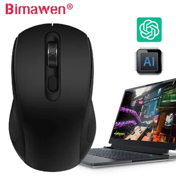 Bimawen AI GPT Myš Bezdrôtová 5.0 Mouse 1200-~3200 DPi AI Inteligentné Písanie Hlas Písať v Reálnom čase Preklad USB2.0/3.0