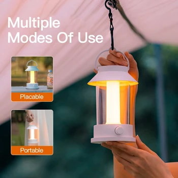 10000mAh Outdoor Camping Prenosné Svietidlo Nabíjateľné LED Silné Svetlo 3 Svetelné Módy Plynulou Stmievanie Visí Lampa Stan Svetlo