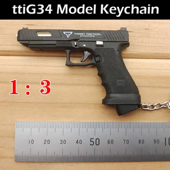 1PCSNEW Kvalitné Zliatiny Ríše Mini Kovové ttiG34 Glock G17 Keychain Zadarmo Montáž Anti-stres Fidget Model Hračky