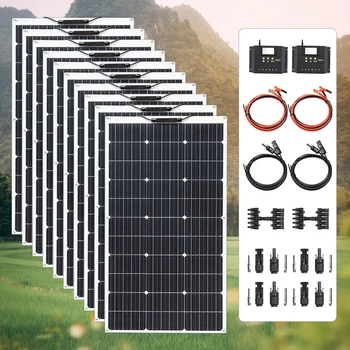 Boguang solárne panely stáť 10*100w solárny modul 1000W Monokryštalické kremíka bunky PV flexibilné solárnej energie, Vysoká účinnosť systému