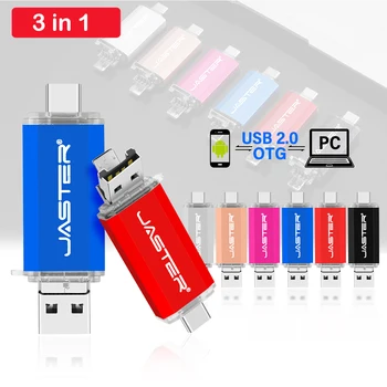 TYP-C Micro USB Flash Disk 64 gb Black OTG Pero Disk 32 GB Vysoká Rýchlosť Červená Memory Stick 32 GB 3 V 1 kl ' úč Kreatívne Darčeky 16GB