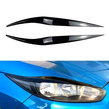 Pre Ford Fiesta MK6.5 2013 2014 2015 2016 2017 Svetlometu Obočie Svetlomet Viečka Výbava Predné Vedúci Svetlo Lampy Kryt Obočie Nálepky