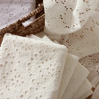Biela Duté Čipky Svadobné Šaty Vyšívané Textílie Látkové Vyšívané Handričkou Módne Oblečenie Šaty Textílie Textílie