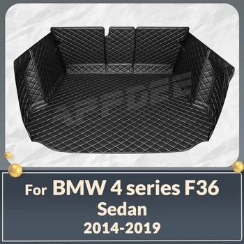 Plné Pokrytie Rohož batožinového priestoru Pre BMW 4 Série 4-dverový Sedan F36 2014-2019 18 17 16 15 Auto Kryt Pad Interiéru Chránič Príslušenstvo