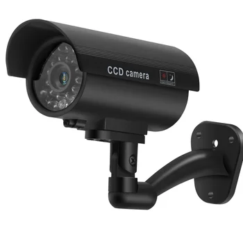 Falošné Kamery Vonkajšie Bezpečnostné CCTV Nepremokavé Domov Emulational Figuríny Fotoaparát Červené LED Svetlo Bullet Dohľadu Krytý Fotoaparát, Čierny