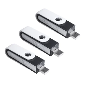 3X USB Iónov Kyslíka Bar Osviežovač Vzduchu, Čistička Ionizátor pre Notebook Čierna+Biela