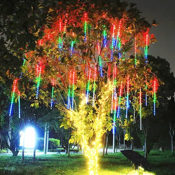 Vianočné meteorický dážď LED Reťazec Svetlá Dovolenku Osvetlenie Krytý Vonkajší Dekor Garden Party Dekorácie Daždi Kvapka Pádu
