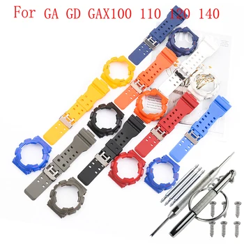 Živica popruh prípade Casio G-shock GLS GAX GD GA110 100 120 140 Outdoorové Športy Pracky Gumy silikónové hodinky remienok watchband