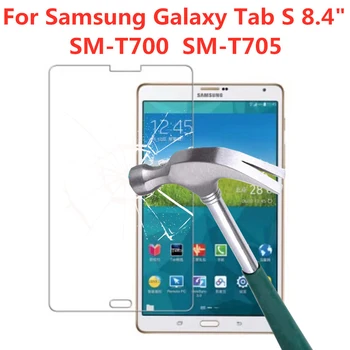 2 Balenia 9H Tvrdeného Skla Screen Protector Samsung Galaxy Tab S 8.4 Palcový SM-T700 T705 proti Výbuchu Jasné Ochranný Film