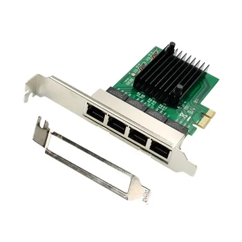 RJ45-4-Port Gigabit Sieťová Karta Ethernet Server PCIE Sieťová Karta Adaptéra PCI-E X1 Rozhranie