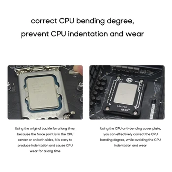 CPU Ohýbanie Corrector Fixer Upevňovacie Spony Rám pre LGA1700 Intel12 Gen - 1800