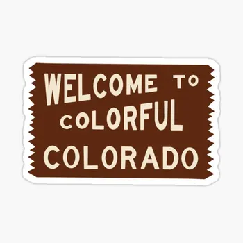 Vitajte Na Farebné Colorado 5 KS Auto Nálepky na Okno Nálepky Chladnička Domov Stenu Cartoon Art Decor Decko Pozadí