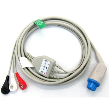 ES-207 Jeden kus EKG Pacienta Kábel IEC S 3leads 5leads Prichytenie klip Pre DATEX EKG Monitor Electrocardiograph