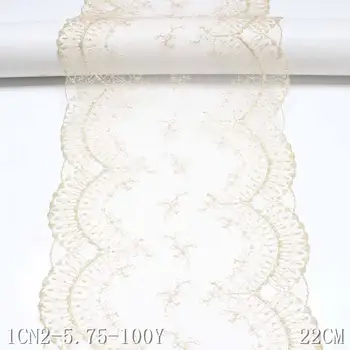 28Yards Nádherné 22 cm Nahé Výšivky, Čipky Textílie Lesknúce Kvet Čipky Výbava pre Ženy