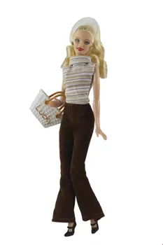 Cosplay 1/6 BJD Oblečenie Pre Bábiku Barbie Oblečenie, Oblečenie Vysoká Krku Tričko Top Nohavice Taška 11.5