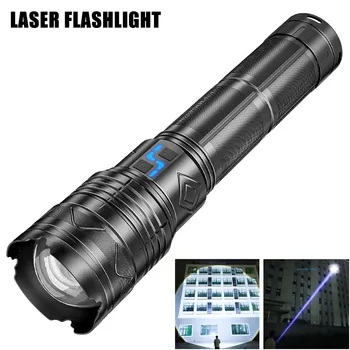 Laserový Horák T6 LED Baterkou 100W Super Svetlé Pozornosti Typ-C, USB Nabíjateľné Zoom Vysoký Výkon Horáka Vonkajšie Dobrodružstvo Laserový Horák