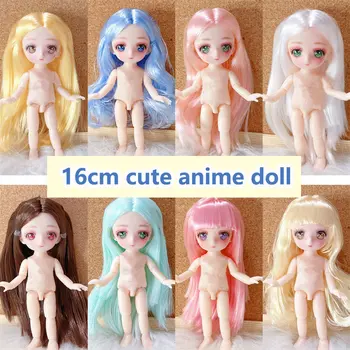 Nové 16 cm 23 cm Roztomilé Anime Bábika 1/8 Bjd Multi Kĺbov Doll Dress Up Bábiky pre Deti