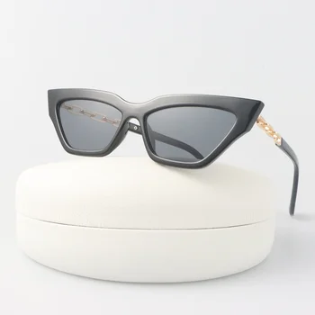 Retro Cat Eye Slnečné Okuliare Ženy Značky Dizajnér Odtiene Slnečné Okuliare Ženskej Módy Vonku Zrkadlo Malé Rám Oculos De Sol