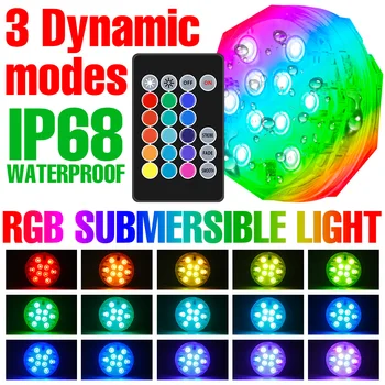 LED Bazén Príslušenstvo RGB Ponorné Svietidlá Vonkajšie Strany Romantická Výzdoba Lampy Podvodné Nepremokavé Nočné Svetlo