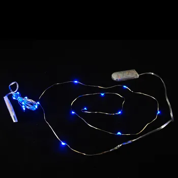 8 Farieb Tlačidlo Článkovou Batériou Napájaný 20 LED, Silver Medený Drôt Mini Víla String Svetlá Pre Sviatok Vianočný Svadobné Party