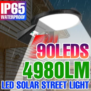 LED Solárne Pouličné svetlá Snímanie Pohybu Solárne Bodové Svetlo Snímanie Vonkajší Dekor IP65 Vodeodolný Pouličné Svietidlo Núdzové Svetlo