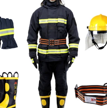 Protipožiarne Služby Oblek pre Hasičov Päť Kus Certifikované Bojový Oblek Požiarnej Ochrany