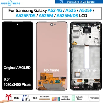 Pôvodné AMOLED Pre Samsung Galaxy A52 4G A525 A525F A525M Pantalla lcd Displej Dotykový Panel Obrazovky Digitalizátorom. Montáž Oprava LCD