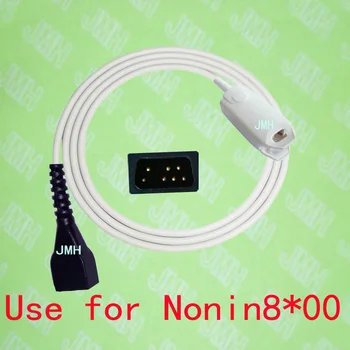 Kompatibilné s Nonin 8500,8600,8700, 8800 Pulzný Oximeter monitor, Dospelých prst klip spo2 senzor.
