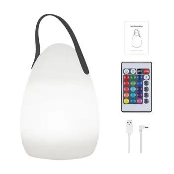 Prenosné Lampy Nabíjateľná potreby na Kempovanie Tabuľky Nočné LED USB Nabíjateľné Svietidlo Svetelný 6 Úroveň Svetla 16 Farby RGB Škôlky