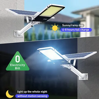 Vonkajšie solárne pouličné LED osvetlenie, Batérie, svietidlá sú vhodné pre bazény, záhradách, dvoroch, garáží, a pouličné osvetlenie