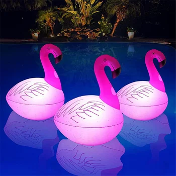 Solárny Flamingo Plávajúce Bazén Svetlá, 16 RGB Farby Meniace LED Svietiť Loptu Nafukovacie Flamingo pre Outodr Bazén a Záhradu