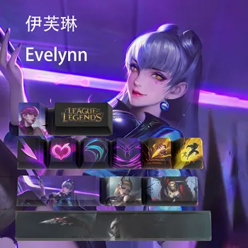 Evelynn keycaps League of Legends Evelynn keycaps hra keycaps OEM Profil 12keys PBT farbivo sub keycaps
